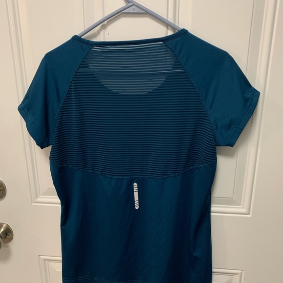 deep teal green translucent Sports Top M - Picture 3 of 4